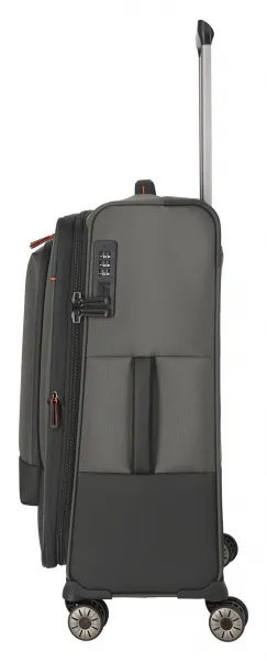 Stredný textilný kufor na kolieskach Travelite Crosslite 5.0 M Dark Olive