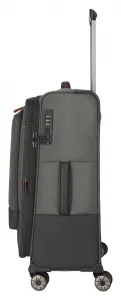 Stredný textilný kufor na kolieskach Travelite Crosslite 5.0 M Dark Olive