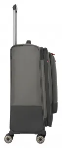 Stredný textilný kufor na kolieskach Travelite Crosslite 5.0 M Dark Olive