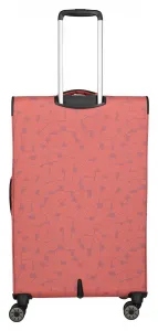 Veľký cestovný kufor Travelite Skaii 4w L Print Peach