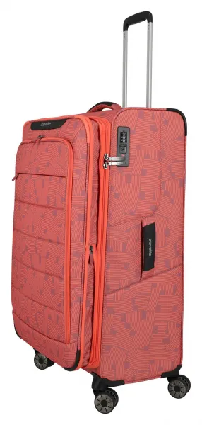 Veľký cestovný kufor Travelite Skaii 4w L Print Peach