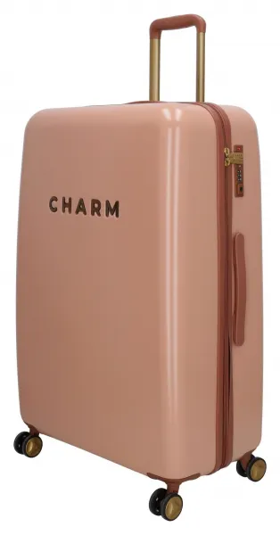 Veľký škrupinový kufor Charm London Capetown L Pink
