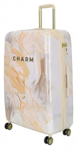 Veľký škrupinový kufor Charm London 23169 L Cream