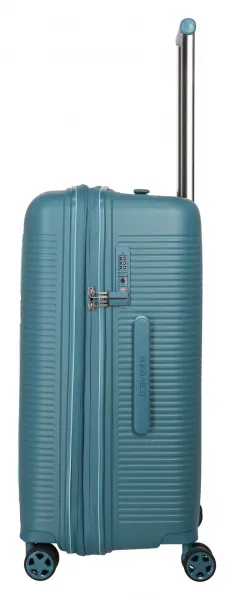 Stredný kufor na kolieskach Travelite Roomer Trunk M Aqua