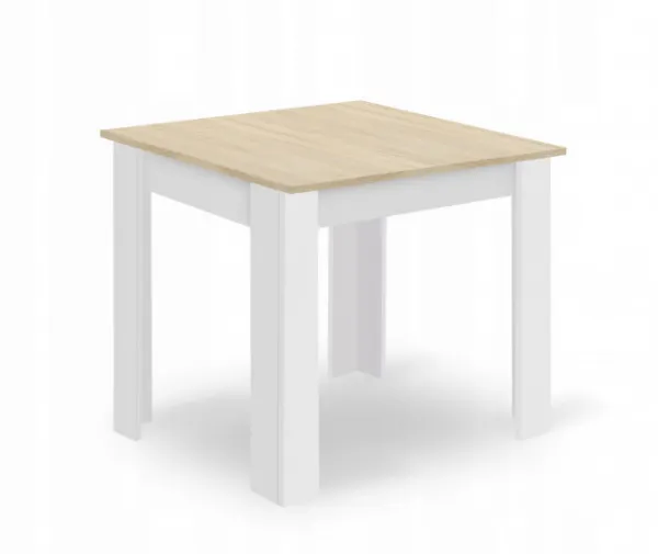 Set štvorcový stôl 80x80 dub sonoma + 4 stoličky OSAKA sivá