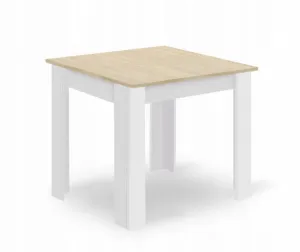 Set štvorcový stôl 80x80 dub sonoma + 4 stoličky OSAKA sivá