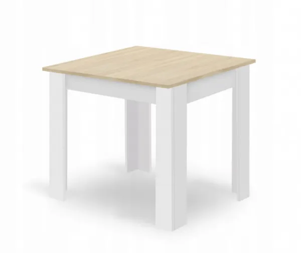 Set štvorcový stôl 80x80 dub sonoma + 4 stoličky OSAKA sivá