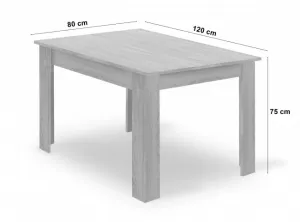 Súprava NP stôl 120x80 Craft čierna + 4 stoličky OSAKA čierna