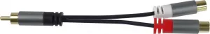 PremiumCord rozdvojka HQ CINCH Male - 2x CINCH Female 15cm