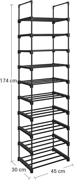 SONGMICS Stojan na topánky Felio čierny