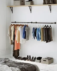 SONGMICS Sada nástěnných věšáků Urdo 92 cm černá
