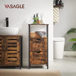 SONGMICS Koupelnová skříňka Vasagle Gizel hnědá/černá