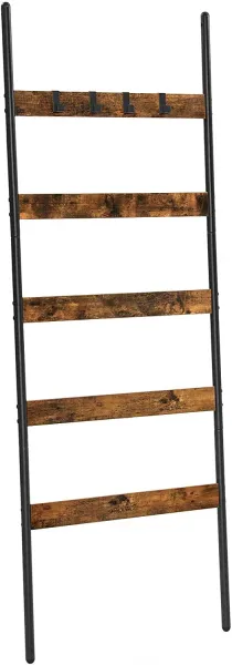VASAGLE Rebrík na oblečenie 65x178cm čiernohnedý