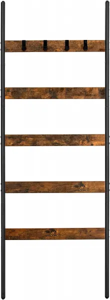 VASAGLE Rebrík na oblečenie 65x178cm čiernohnedý