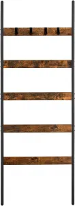 VASAGLE Rebrík na oblečenie 65x178cm čiernohnedý