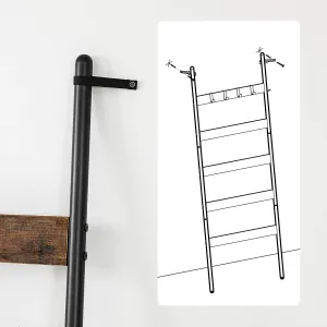 VASAGLE Rebrík na oblečenie 65x178cm čiernohnedý