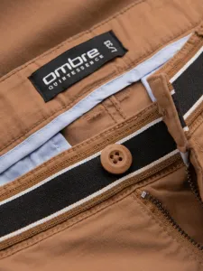 Trendy pánske chinos nohavice hnedé