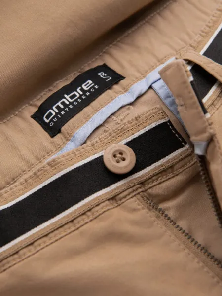 Trendy pánske chinos nohavice pieskové