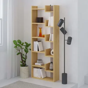 Moderná knižnica Houseland Oppa dub prírodný/mocha