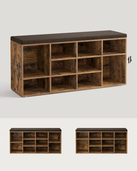 SONGMICS Botník Vasagle Endersen 104 cm hnedý/čierny