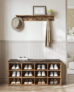SONGMICS Botník Vasagle Endersen 104 cm hnedý/čierny