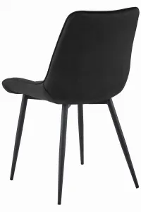 Kreslo BERA - čierny zamat / čierne nohy x 2 9401 71 00 00