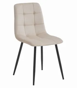 Kreslo KARA - béžový zamat / čierne nohy x 2 9401 71 00 00