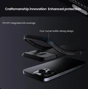 Nillkin CamShield PRO Kryt pre iPhone 16 Pro, Tmavozelený