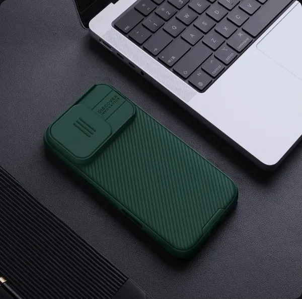 Nillkin CamShield PRO Kryt pre iPhone 16 Pro, Tmavozelený
