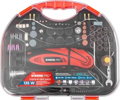 Strend pro Brúska Strend Pro, mini, priama, vŕtanie a brúsenie, 135 W, s príslušenstvom
