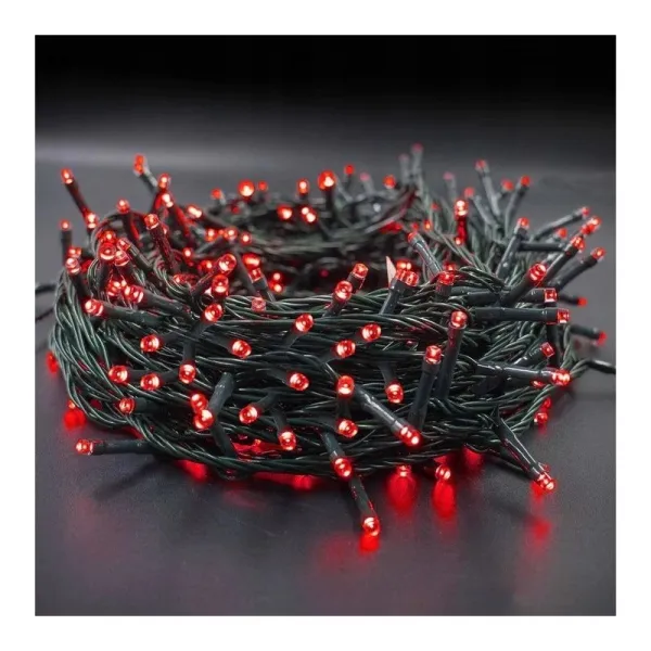 Vianočnéosvetlenievnútorné,rôznedĺžky-červené100LED/8m
