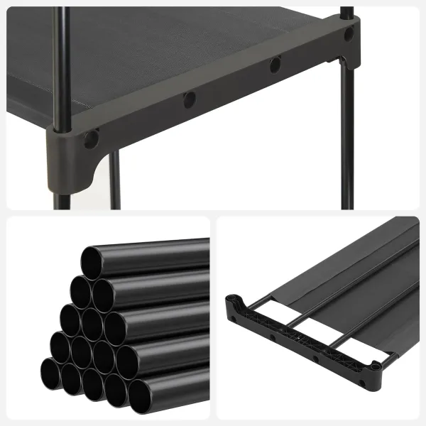 SONGMICS Otevřená šatní skříň PLUMB 112 cm černá