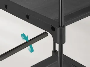 SONGMICS Otevřená šatní skříň PLUMB 112 cm černá