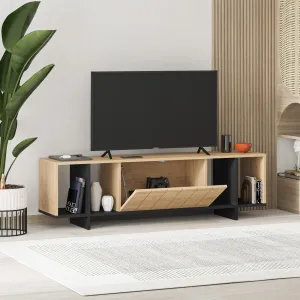 TV stolík Houseland Zitano dub prírodný/čierny