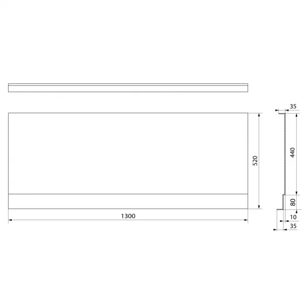 POLYSAN - COUVERT NIKA panel čelný 130x52cm 72852