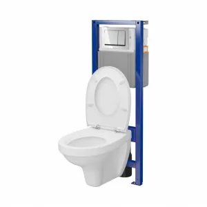 CERSANIT - Set B980 SYSTEM 40 MECH WHB412 PP S.C., tlačidlo chróm lesk S701-767