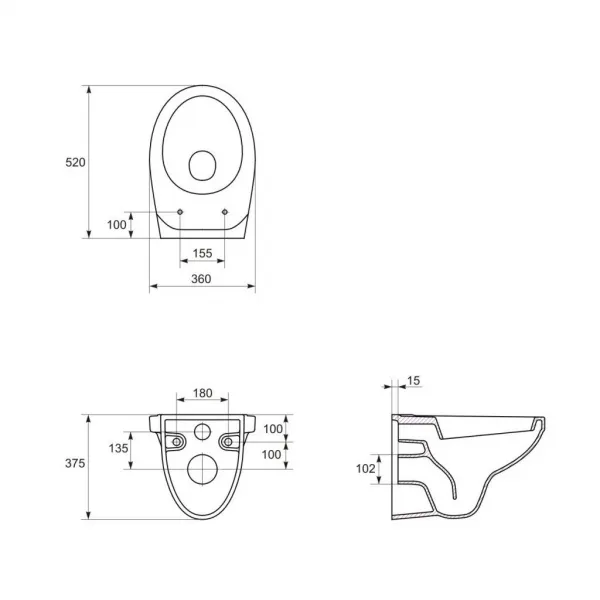 CERSANIT - Set B980 SYSTEM 40 MECH WHB412 PP S.C., tlačidlo chróm lesk S701-767