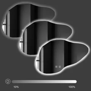 Tutumi Nástěnné asymetrické zrcadlo s LED osvětlením CLOUD B 100x70 cm antipára