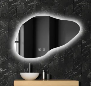 Tutumi Nástěnné asymetrické zrcadlo s LED osvětlením CLOUD B 100x70 cm antipára