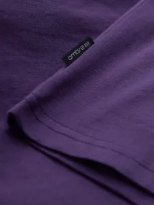 Klasické pánske fialové tričko s krátkym rukávom