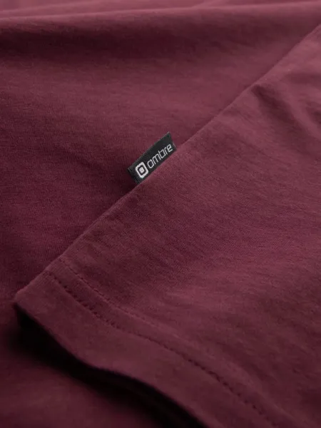 Trendy tričko s nápisom pre mužov bordové