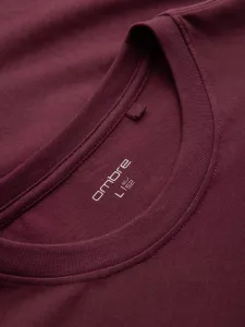 Trendy tričko s nápisom pre mužov bordové