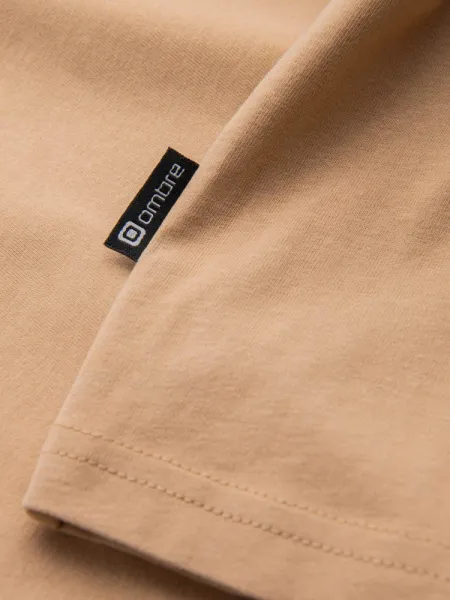 Trendy tričko s nápisom pre mužov pieskové