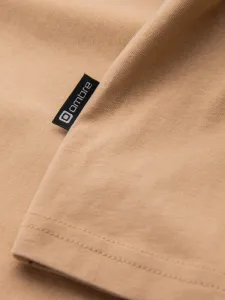 Trendy tričko s nápisom pre mužov pieskové
