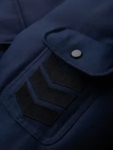 Atraktívna zimná pánska bunda - modrá