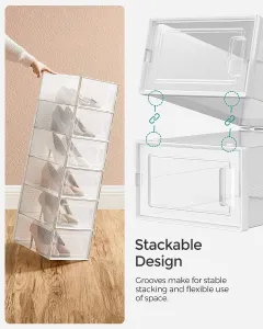 SONGMICS Botník Ludar biely