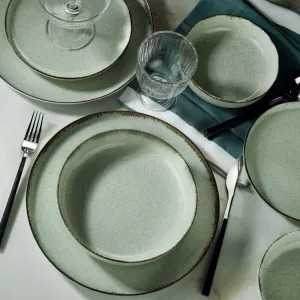 Hermia Porcelánová sada 24 ks talířů GreenFantasy zelená