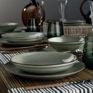 Hermia Porcelánová sada 24 ks talířů GreenFantasy zelená