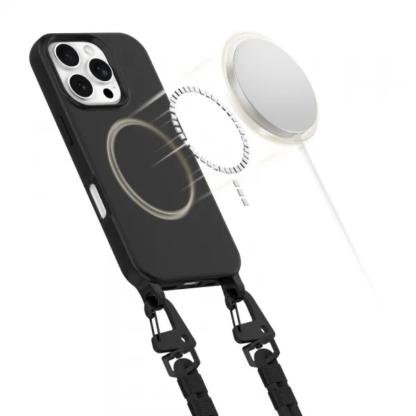 Innocent California Crossbody Case with Lanyard for iPhone 16 Pro - Black