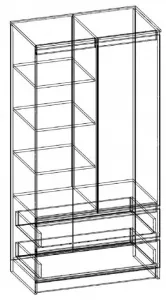 Ak furniture Šatníková skriňa Star 90 cm dub sonoma/biela